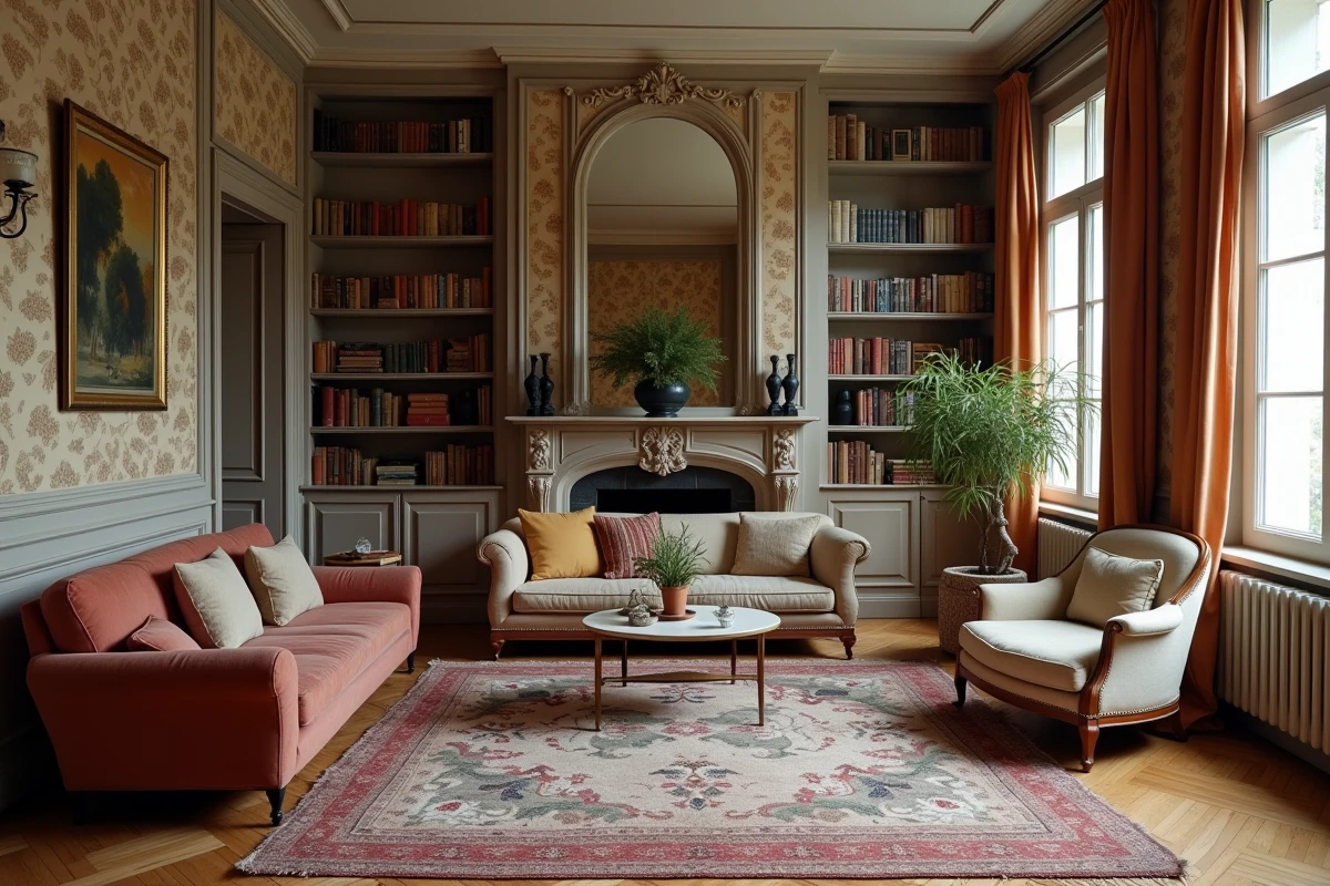 Appartement lillois mal décoré avec mobilier disparate, papiers peints discordants et manque d'harmonie visuelle illustrant les erreurs de décoration